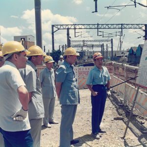 經建會趙主任委員視察鐵路地下化工程(75年8月30日)-政績資料冊-MOFA109179CF-2020-12-PH00049-014