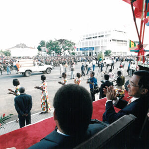 陳水扁總統於聖多美普林西比國際機場接受聖國梅尼士總統軍禮歡迎訪問團-陳總統訪聖多美普林西比-MOFA109179CF-2020-12-PH00058-021