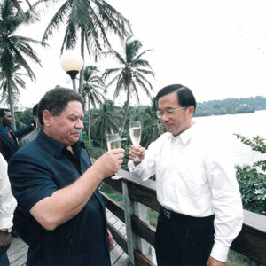 陳水扁總統於聖多美普林西比梅尼士總統以便餐款待-陳總統訪聖多美普林西比-MOFA109179CF-2020-12-PH00058-094