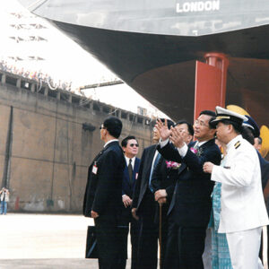 陳水扁總統於高雄中船參加海軍田單艦命名下水典禮-陳水扁總統活動照片-MOFA109179CF-2020-12-PH00080-016