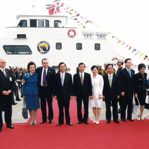 陳水扁總統於高雄市陪同哥斯大黎加總統白契科參觀高雄港務局並遊港-陳水扁總統活動照片-MOFA109179CF-2020-12-PH00085-024