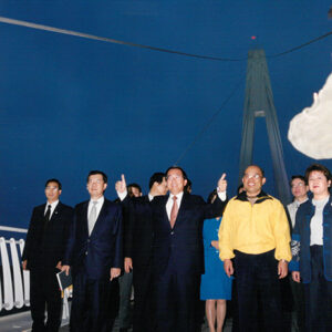 陳水扁總統於台北淡水出席「漁人碼頭跨港大橋啟用典禮」-陳水扁總統活動照片-MOFA109179CF-2020-12-PH00085-141