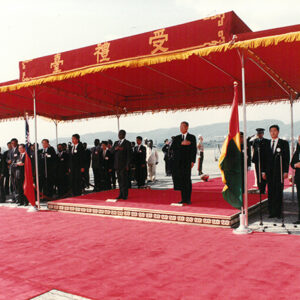 軍禮歡迎幾內亞比索國務委員會主席維拉閣下於松山機場-李總統照片冊-MOFA109179CF-2020-12-PH00123-026